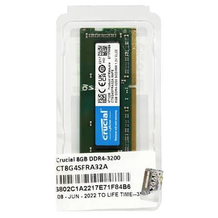 رم لپ تاپ 8 گیگ Crucial 3200