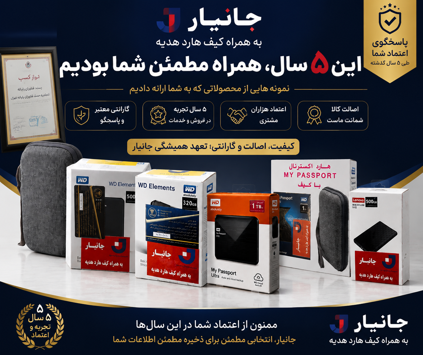 خرید هارد اکسترنال با گارانتی معتبر